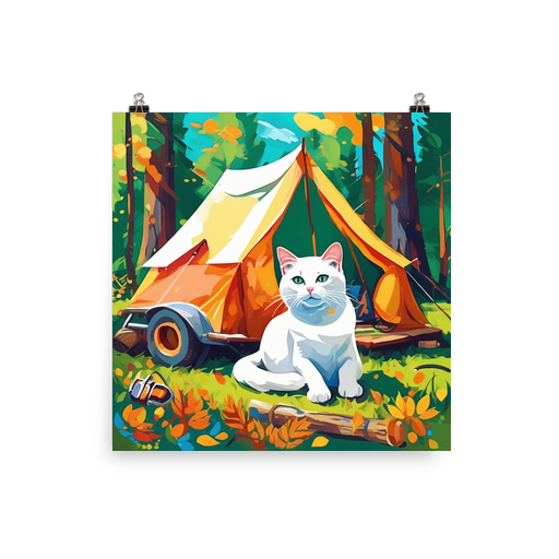 PugMug Custom White Companion Cat Poster