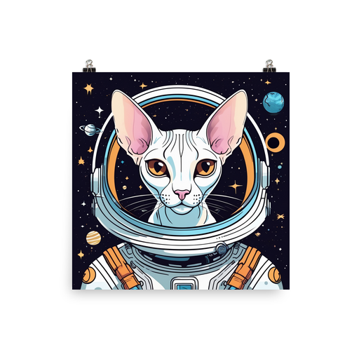 PugMug Custom White Sphynx Cat Poster