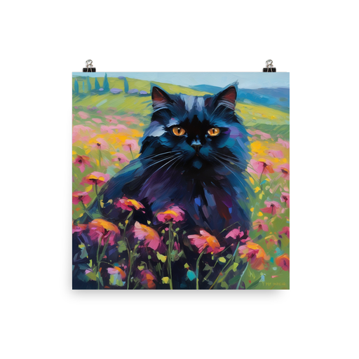 PugMug Custom Black Persian Cat Poster