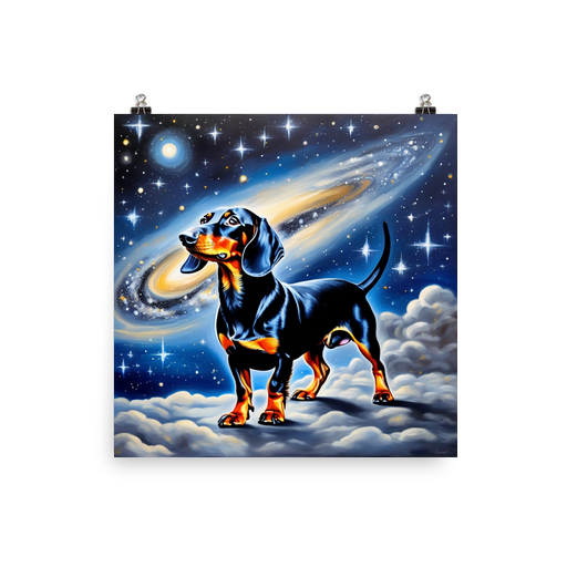 PugMug Custom Black Dachshund Poster