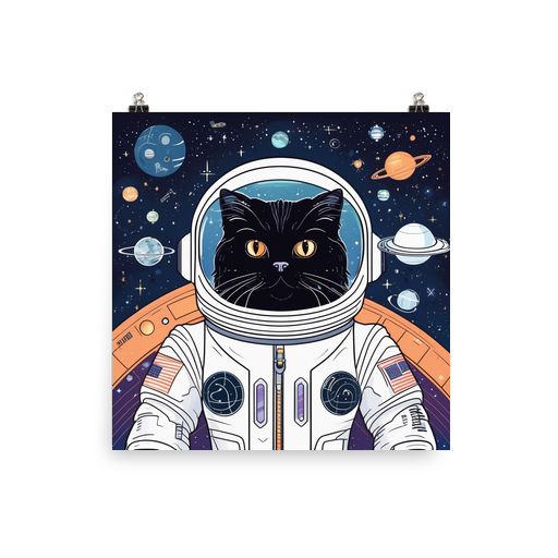 PugMug Custom Black Persian Cat Poster