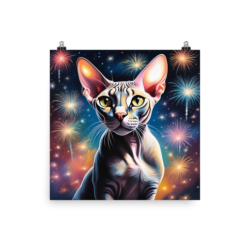 PugMug Custom Tabby Sphynx Cat Poster