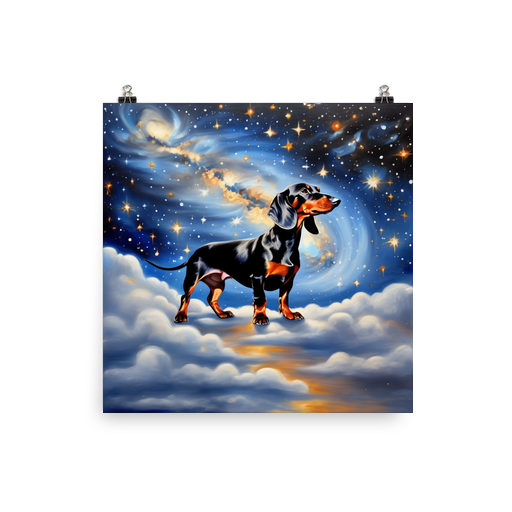 PugMug Custom Black Dachshund Poster