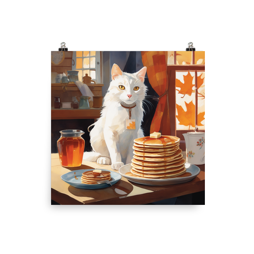 PugMug Custom White Companion Cat Poster