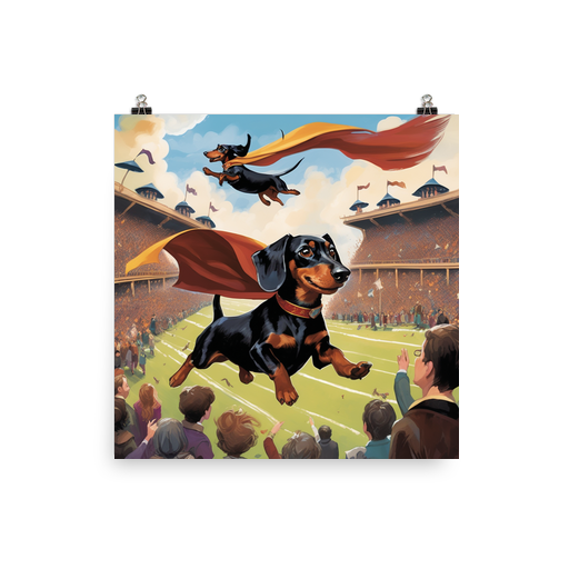 PugMug Custom Black Dachshund Poster