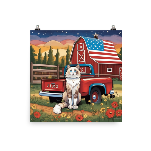 PugMug Custom Tabby Ragdoll Cat Poster