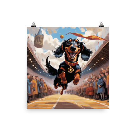 PugMug Custom Black Dachshund Poster