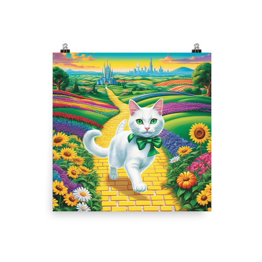 PugMug Custom White Companion Cat Poster