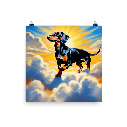 PugMug Custom Black Dachshund Poster