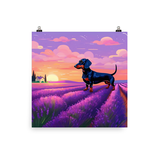 PugMug Custom Black Dachshund Poster