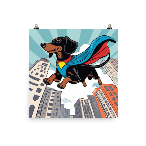 PugMug Custom Black Dachshund Poster