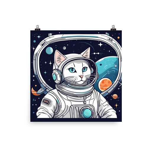 PugMug Custom White Companion Cat Poster