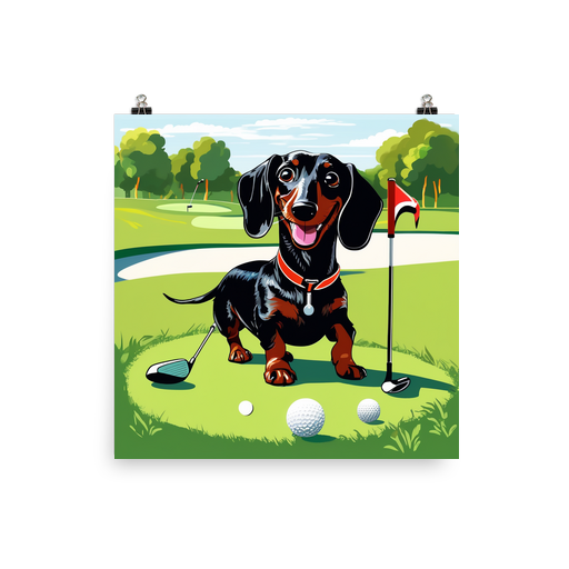 PugMug Custom Black Dachshund Poster