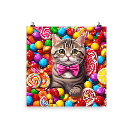PugMug Custom Tabby Scottish Fold Cat Poster