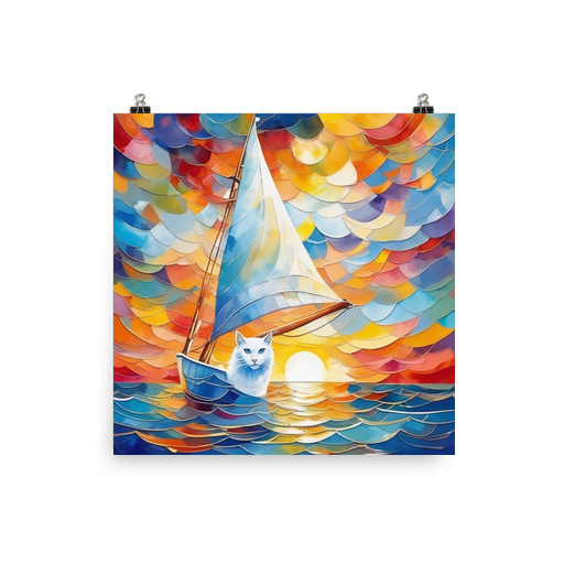 PugMug Custom White Companion Cat Poster