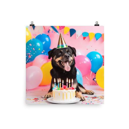 PugMug Custom Blue Poster