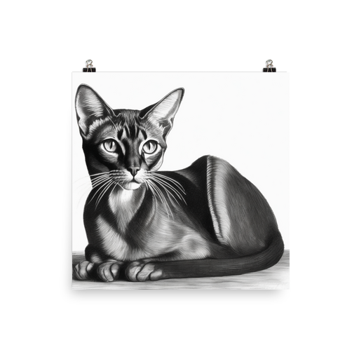 PugMug Custom Black Abyssinian Cat Poster