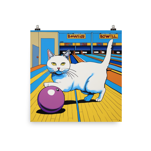 PugMug Custom White Companion Cat Poster