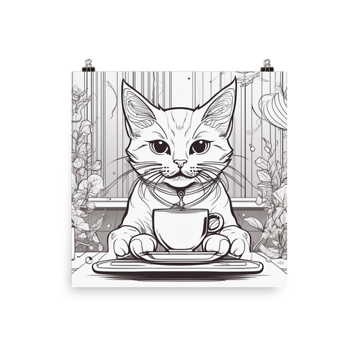 PugMug Custom White Companion Cat Poster