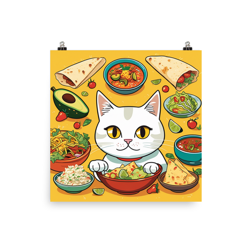 PugMug Custom White Companion Cat Poster