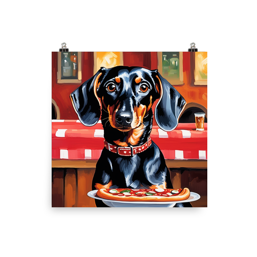 PugMug Custom Black Dachshund Poster