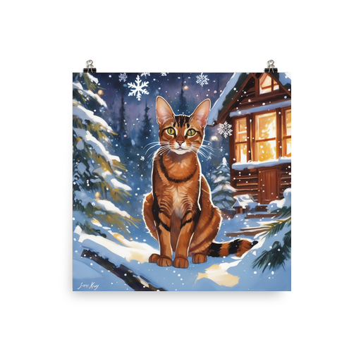 PugMug Custom Tabby Abyssinian Cat Poster