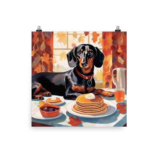 PugMug Custom Black Dachshund Poster