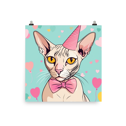 PugMug Custom Tabby Sphynx Cat Poster