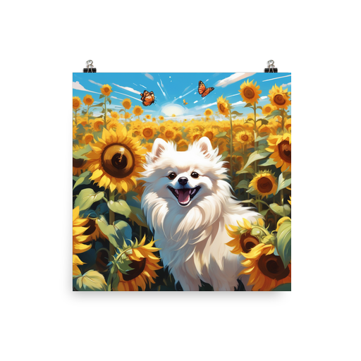 PugMug Custom White Pomeranian Poster
