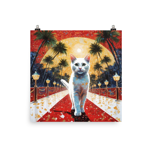 PugMug Custom White Companion Cat Poster