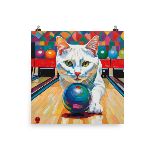 PugMug Custom White Companion Cat Poster