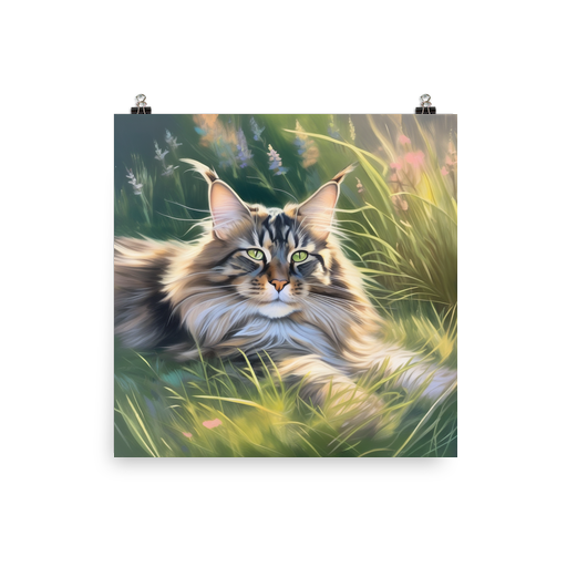 PugMug Custom Tabby Maine Coon Cat Poster