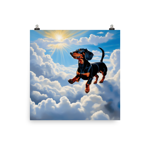 PugMug Custom Black Dachshund Poster