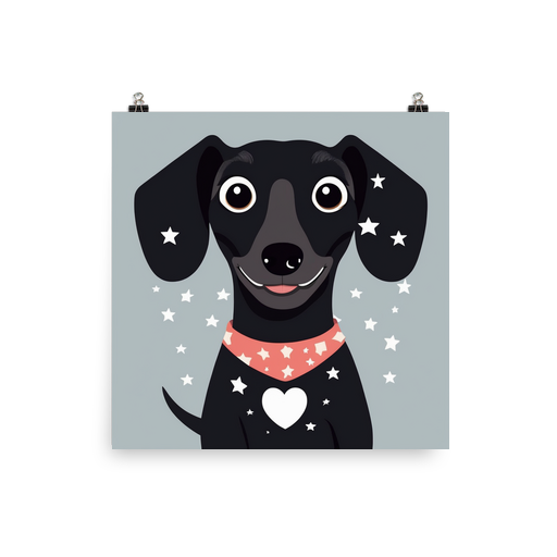 PugMug Custom Black Dachshund Poster
