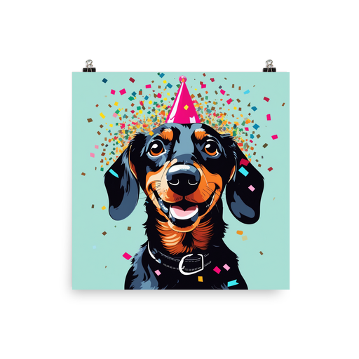 PugMug Custom Black Dachshund Poster