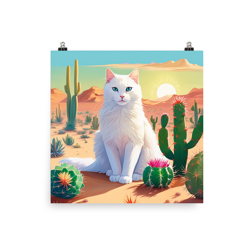 PugMug Custom White Companion Cat Poster