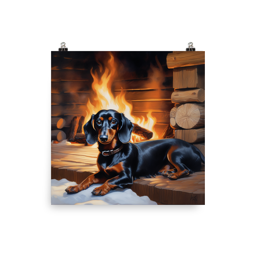 PugMug Custom Black Dachshund Poster