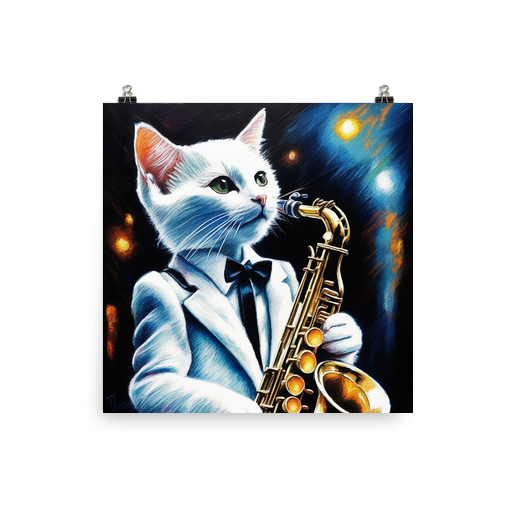 PugMug Custom White Companion Cat Poster