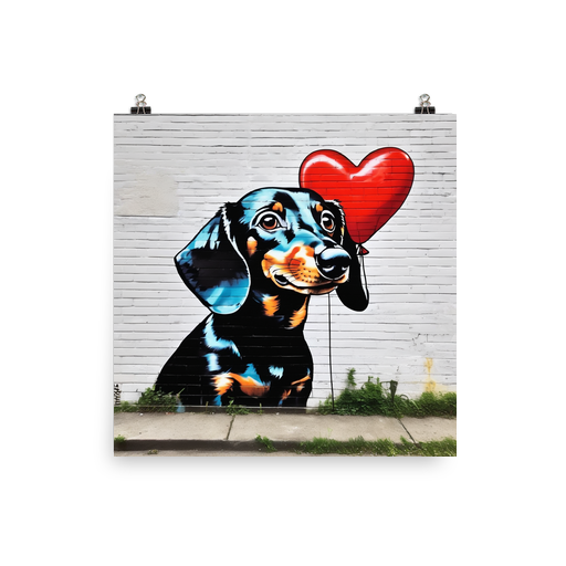 PugMug Custom Black Dachshund Poster