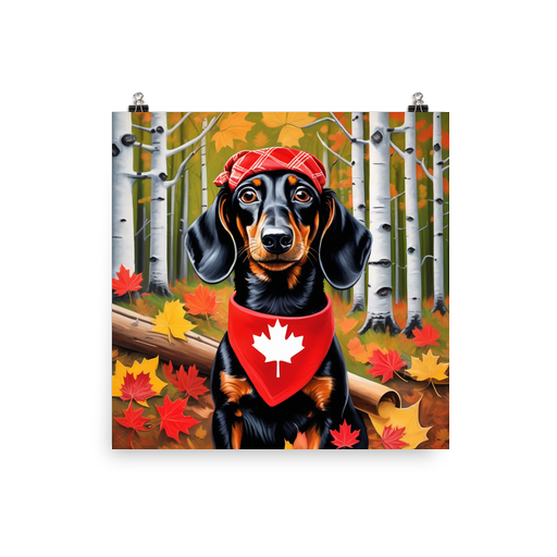 PugMug Custom Black Dachshund Poster