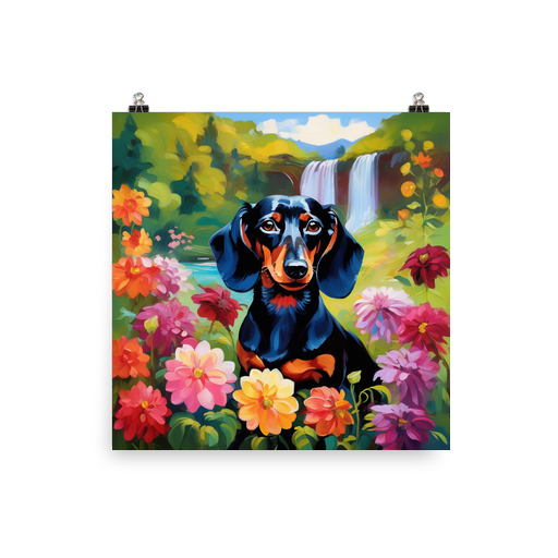 PugMug Custom Black Dachshund Poster