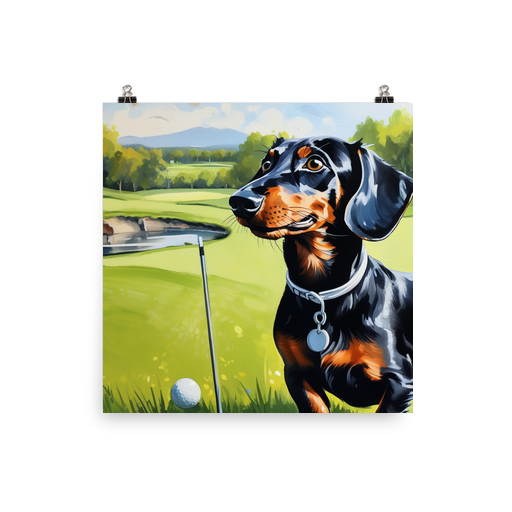 PugMug Custom Black Dachshund Poster