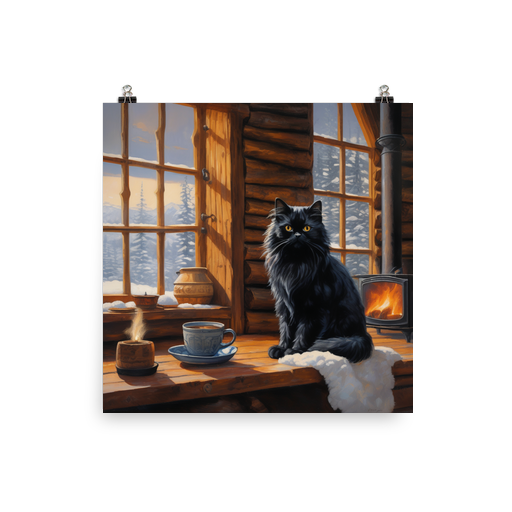 PugMug Custom Black Persian Cat Poster
