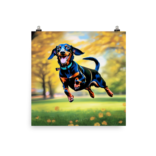 PugMug Custom Black Dachshund Poster