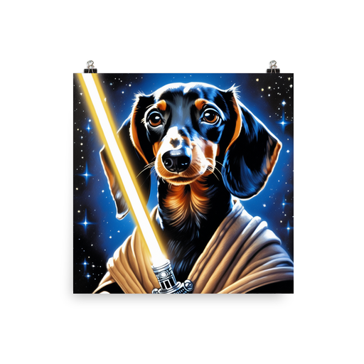 PugMug Custom Black Dachshund Poster