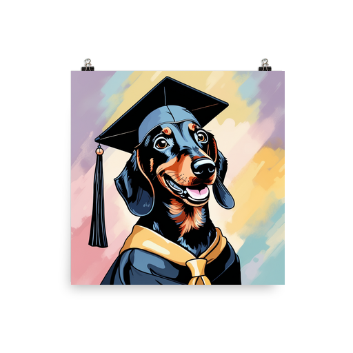 PugMug Custom Black Dachshund Poster