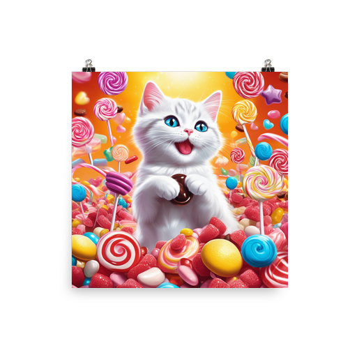 PugMug Custom White Companion Cat Poster