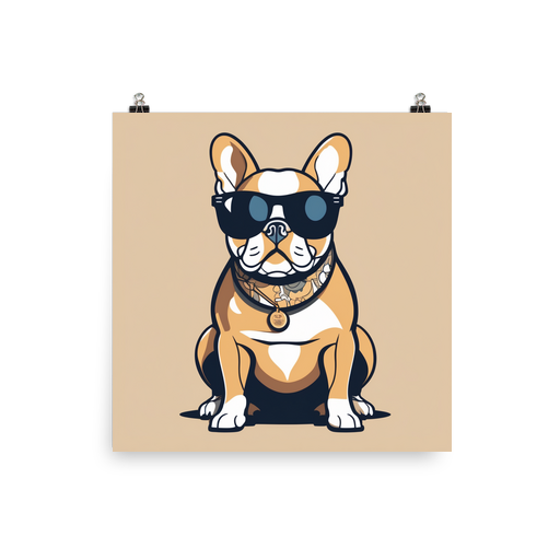 PugMug Custom Tan French Bulldog Poster