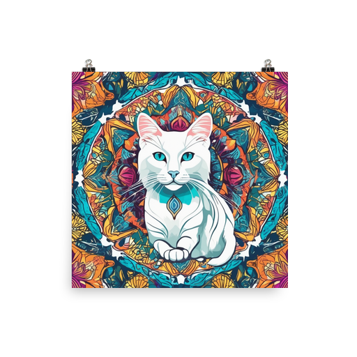 PugMug Custom White Companion Cat Poster