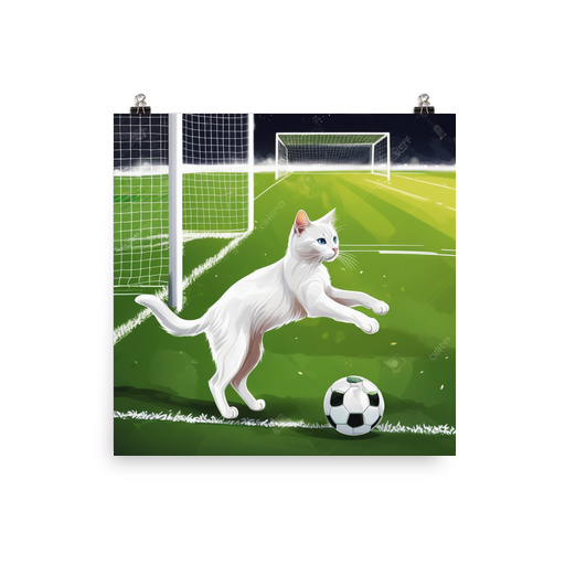 PugMug Custom White Companion Cat Poster